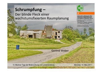 Schrumpfung – - Lehrstuhl für Bodenordnung und Landentwicklung