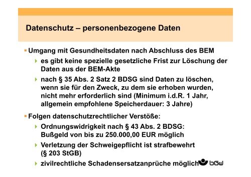 Betriebliches Eingliederungsmanagement (BEM) - DiAG, Muenster ...