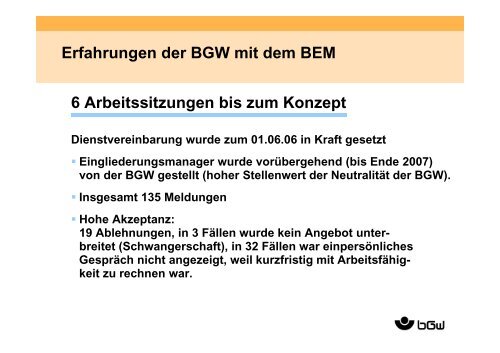 Betriebliches Eingliederungsmanagement (BEM) - DiAG, Muenster ...