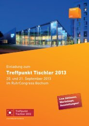 Info-Broschüre zum Treffpunkt Tischler 2013 - Tischler NRW