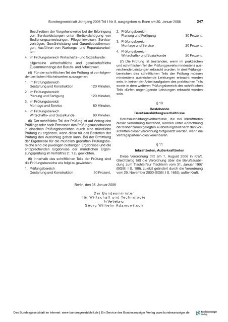 Ausbildungsordnung (PDF) - Tischler NRW
