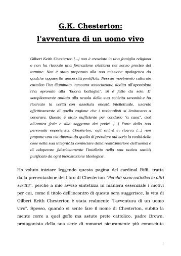 G.K. Chesterton: l'avventura di un uomo vivo - Parrocchia San ...