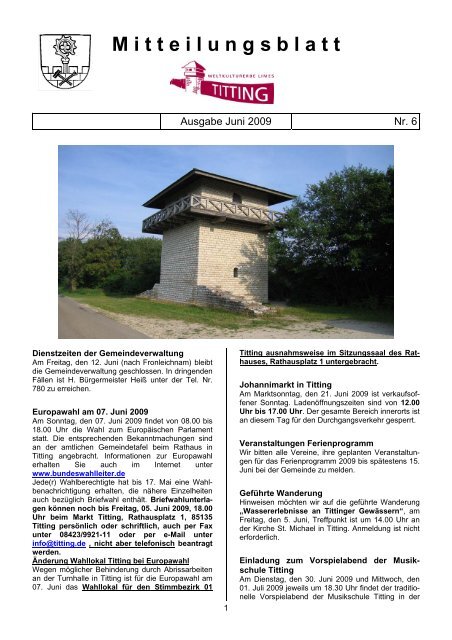 Mitteilungsblatt Nr. 06