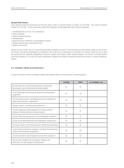 Businessplan Arbeitshandbuch