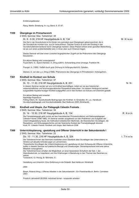 ba erziehungswissenschaft - Humanwissenschaftliche Fakultät ...