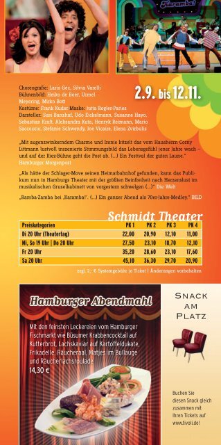 Schmidt Theater & Schmidts TIVOLI Theater Gastronomie Hamburg ...