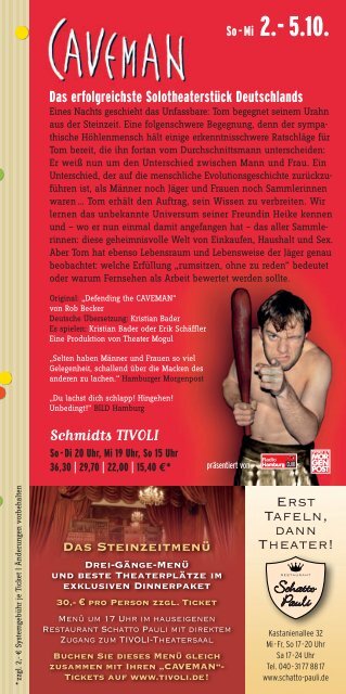 Schmidt Theater & Schmidts TIVOLI Theater Gastronomie Hamburg ...