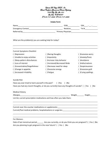 Patient Intake Form - OlayaMD