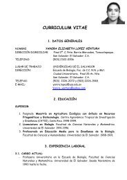 curriculum vitae - Facultad de Ciencias Naturales y Matemática ...