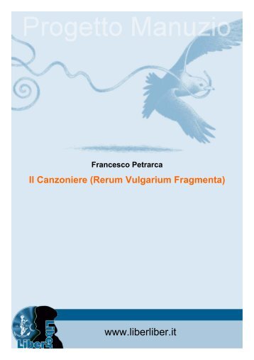 Canzoniere (Rerum Vulgarium Fragmenta) - Centro Studi Mario ...