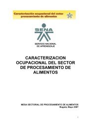 caracterizacion ocupacional del sector de procesamiento de alimentos