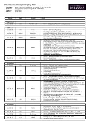 Detailplan Samstagslehrgang Köln