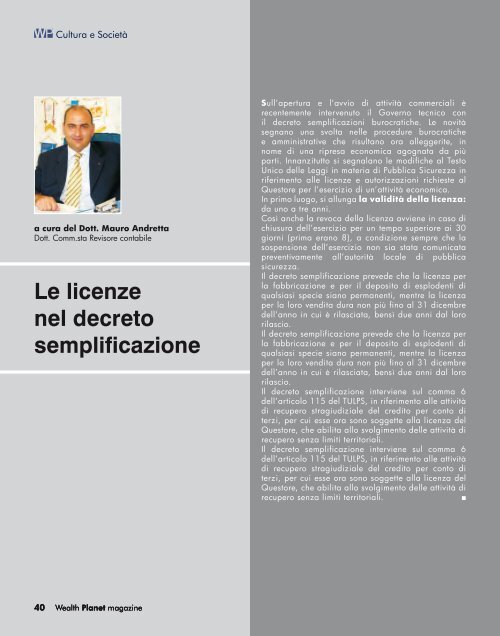 Wealth Planet rivista 2 2012 - Wealthplanet.it