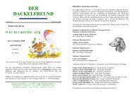 Der Dackelfreund - Nr. 4/2009 - Teckelklub Wiesbaden/ Mainz