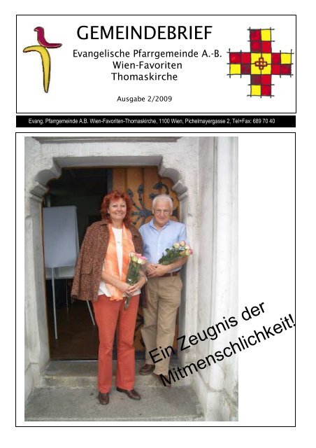 GEMEINDEBRIEF Ein Zeugnis der Mitmenschlichkeit! - Thomaskirche