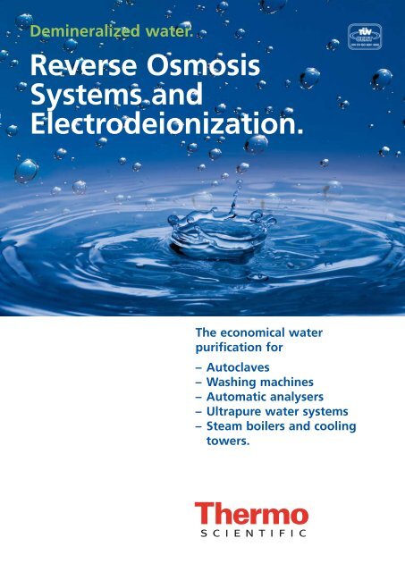 Downloadcatalog TKA Reverse osmosis systems - Thermo Scientific ...