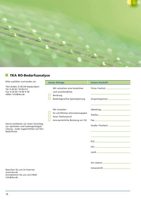 Revers-Osmose- Systeme und Elektro-Deionisation. - Thermo ...