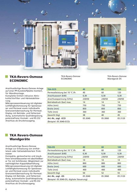 Revers-Osmose- Systeme und Elektro-Deionisation. - Thermo ...