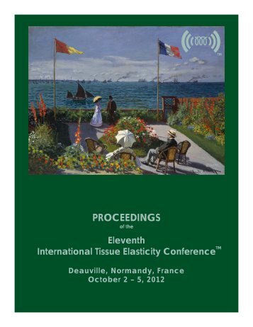 2012 Proceedings - International Tissue Elasticity Conference