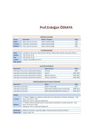 Prof.Erdoğan ÖZKAYA - Celal Bayar Üniversitesi