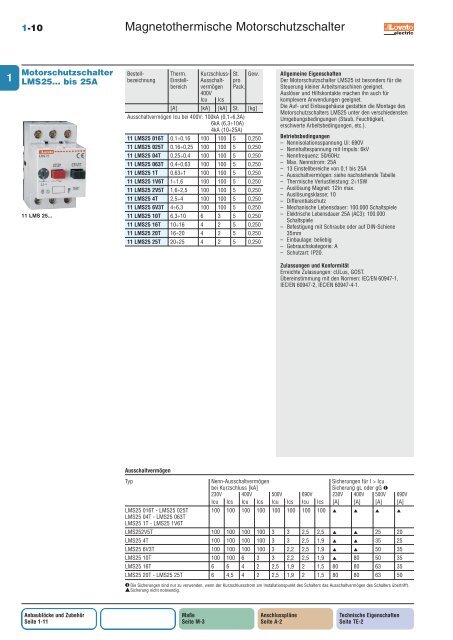 Ausschaltvermögen Icu bei 400V - AutomationJet