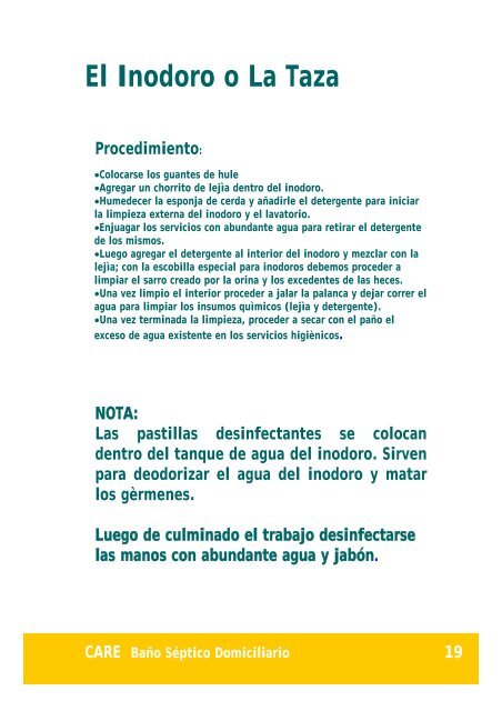 Baño Séptico Domiciliario “Mi Baño Bonito” - CARE Perú