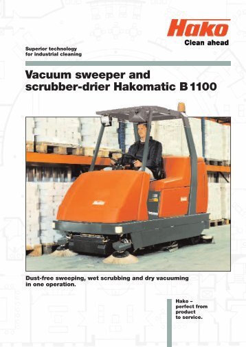 Vacuum sweeper and scrubber-drier Hakomatic B1100 - Biz@WEB ...