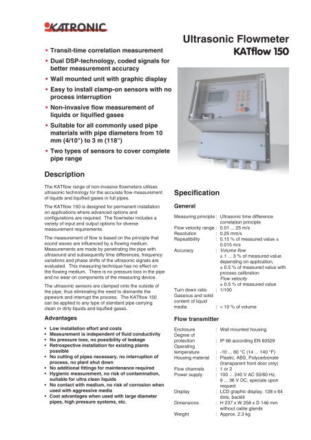 Ultrasonic Flowmeter KATflow 150