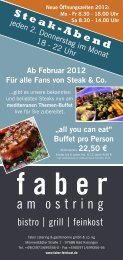 18.00 - 22.00 Uhr Steak-Abend - Faber Feinkost