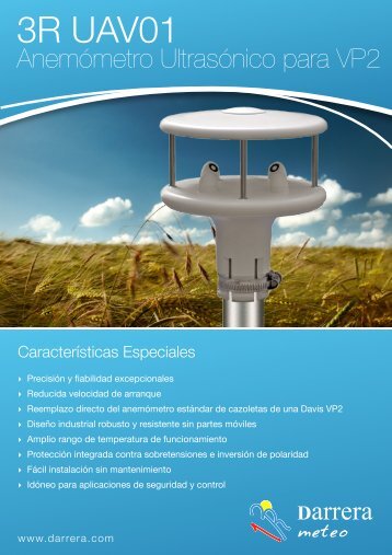 3R UAV01 - Anemómetro Ultrasónico para Davis VP2 ... - Darrera