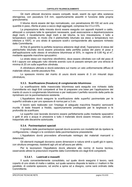 Capitolato tecnico Teleriscaldamento.pdf - Comune di Pomarance