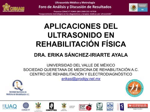 Aplicaciones del Ultrasonido en Rehabilitacion ... - Acerca del cenam