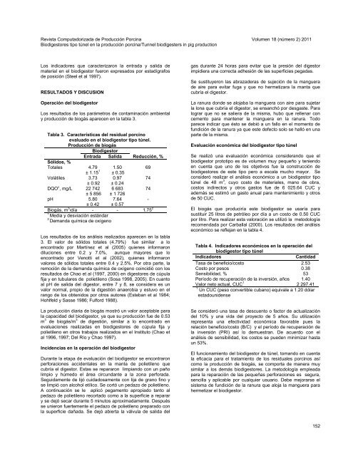 (número 2) 2011 Biodigestores tipo túnel en la producción porci