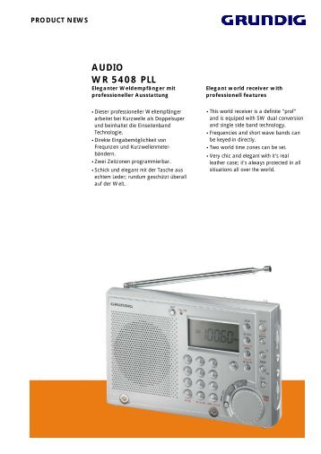 AUDIO WR 5408 PLL - Grundig