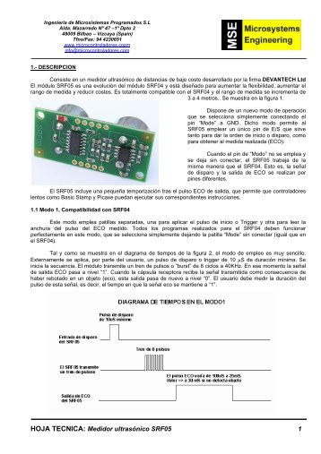 Medidor Ultrasonico SRF05 - microcontroladores