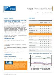 Argus FMB Sulphuric Acid - Argus Media