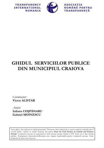 ghidul serviciilor publice din municipiul craiova - Transparency ...