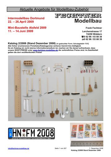 Katalog - FECHTNER-Modellbau