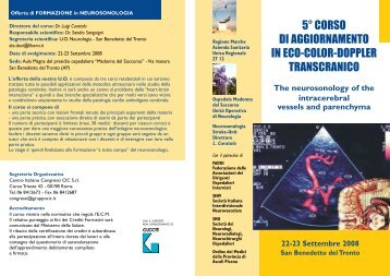 5° corso di aggiornamento in eco-color-doppler transcranico