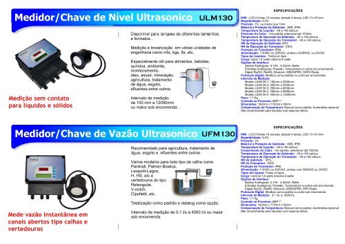 Catálogo de Medidores Ultrasonicos - Plandata