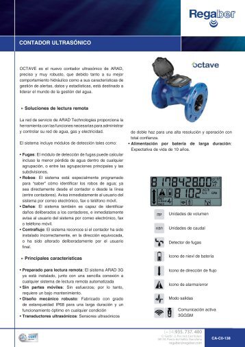 CA-C0-138- Contador ultrasonico Octave_C - Regaber