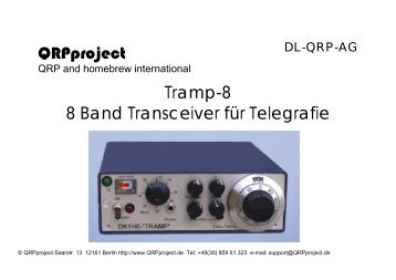 QRPproject Tramp-8 8 Band Transceiver für Telegrafie