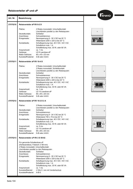 Produktkatalog Sicherheitstechnik für den Fachhandel www.rewo ...