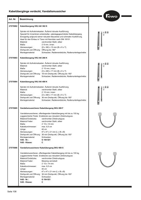 Produktkatalog Sicherheitstechnik für den Fachhandel www.rewo ...