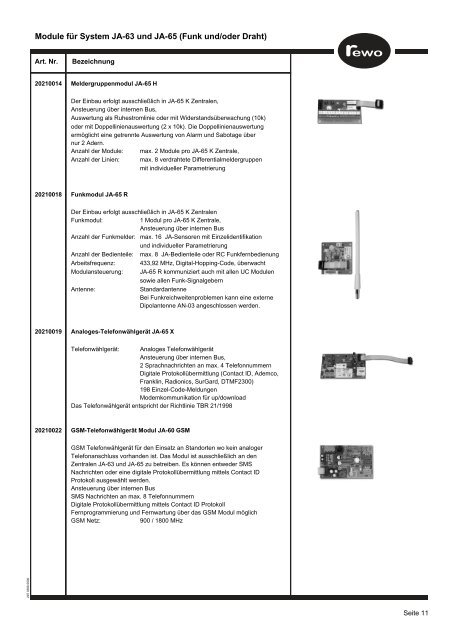 Produktkatalog Sicherheitstechnik für den Fachhandel www.rewo ...