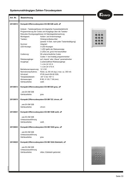 Produktkatalog Sicherheitstechnik für den Fachhandel www.rewo ...