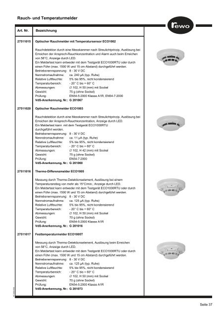 Produktkatalog Sicherheitstechnik für den Fachhandel www.rewo ...