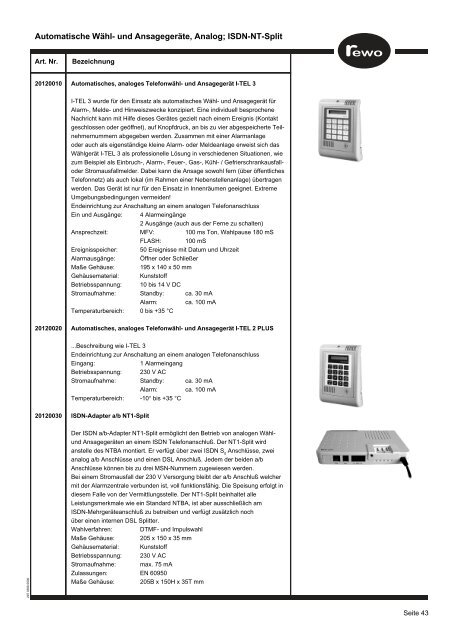 Produktkatalog Sicherheitstechnik für den Fachhandel www.rewo ...