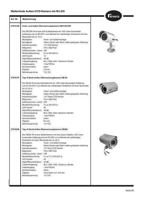 Produktkatalog Sicherheitstechnik für den Fachhandel www.rewo ...