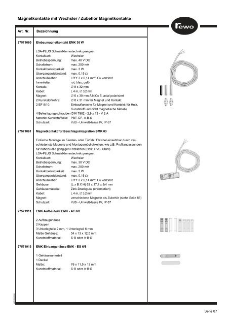 Produktkatalog Sicherheitstechnik für den Fachhandel www.rewo ...